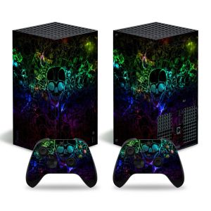 Autocollants Conception du crâne pour Xbox Series X Sticker Skin pour Xbox Series X PVC Skins pour Xbox Series X Vinyl Sticker for XSX Skin Sticker