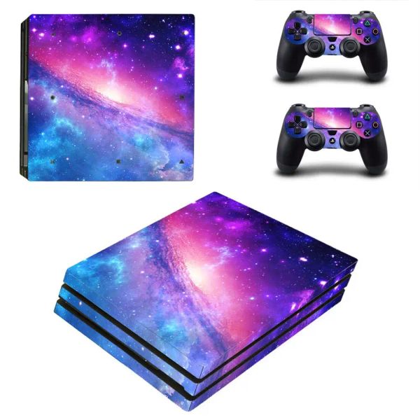 Pegatizaciones Starry Sky Cloud PS4 Pro Stickers Play Station 4 Skin Sticker Decal para PlayStation 4 PS4 Pro Consola Controller Skins Vinyl