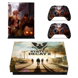 Autocollants State of Decay 2 Skin Sticker Decal pour Microsoft Xbox One X Console et contrôleurs Skins Stickers pour Xbox One X Vinyle