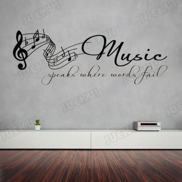 Autocollants Tabs Remarque Lettrage Quotes Autocollant mural amovible pour la musique Decoration Art Decoration en vinyle Affiches Affiches Stickers SA32