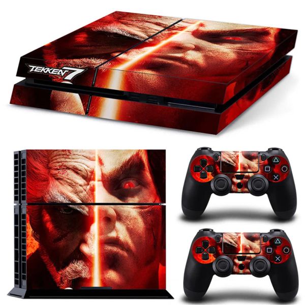 Autocollants Tekken7 Vinyl Faceplate décalale pour PS4 Console Controller Accessories Skins pour PS4