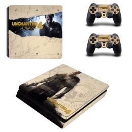 Autocollants Uncharted 4 A Thief's End Decal PS4 Slim Skin Sticker pour Sony Playstation 4 Console et Controllers PS4 Slim Skin Sticker Vinyl