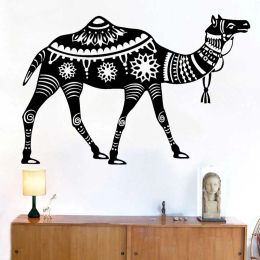 Autocollants muraux en vinyle, décoration de la maison, salon, chambre à coucher, décoration artistique, style milan, chameau, animal du désert, autocollant mural GXL22