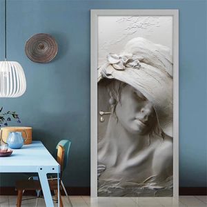 Autocollants imperméables auto-adadhésive autocollant mural 3d gris beauté art mural modern salon chambre chambre peint wallpaper mur