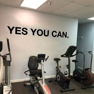 Autocollants Oui Vous pouvez miroir mural autocollant gymnase classe inspirante motivation citation mural gym de gym