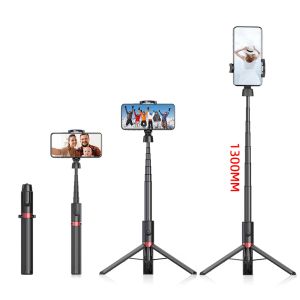 Trépied de bâton de selfie sans fil de 1300 mm avec trépied de support de téléphone portable à distance pour le smartphone de téléphone portable mobile