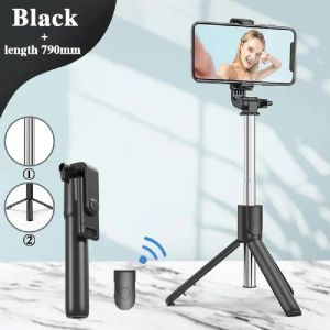 Sticks 6 in 1 draadloze Bluetooth selfie stick statief Mobiele telefoon Selftimer Beauty Fill Light Short Video Live Desktop Tripod Verleng