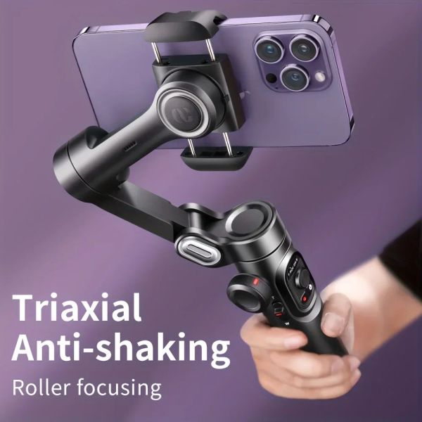 Sticks Aochuan Xe 3axis Handheld Gimbal Stabilising Smartphone Smartphone Phone Vidéo Record Vlog PTZ Stabilisateur pour iPhone Xiaomi