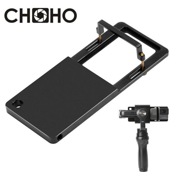 Sticks CNC Clip Interruptor Adaptador Montaje de aluminio Estabilizador de Yuntai Yuntai para GoPro 11 10 9 Xiaomi Dji Osmo 2 Mobile Smooth