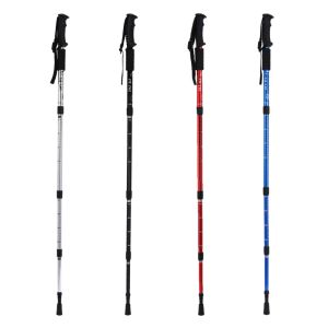 Stokken Opvouwbare trekkingstok Aluminium wandelstok Anti-zweetgrip Outdoor handstok met veilige polsband voor alle terreinen