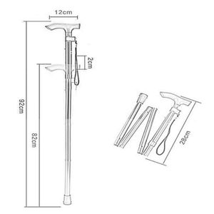 Bâtons Canne de marche pliable pour hommes et femmes, canne pliante, bâton de randonnée réglable avec poignées en T confortables