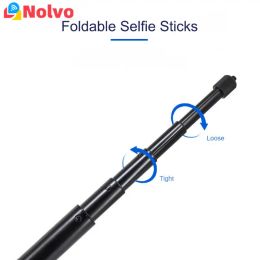 Sticks extensible en aluminium pliable alliage invisible selfie bâton poteau pôle universel tige de tige selfie bâton compatible avec gopro insta360