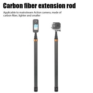 Bâtons pour Insta360 en fibre de carbone invisible selfie stick 2,9m Action étendue réglable caméras vidéo selfie bâtons en carbone go pro stick