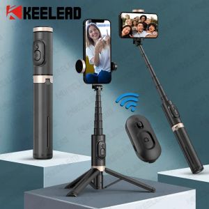 Sticks Keelead Handheld Selfie Stick Bluetooth Tripod sans fil extensible monopode avec télécommande pour Huawei iPhone Xiaomi Phone Live