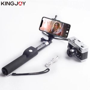 Sticks Kingjoy Selfie Stick Portable Bluetooth 3.0 Action Video Camera Tripod voor telefoon smartphone Universal voor GoPro DSLR -camera