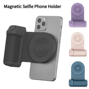 Sticks Mango de cámara magnética Soporte fotográfico Smart Bluetooth Teléfono móvil Antishake Selfie Desktop Desktop Wireless Carga Phone Stand