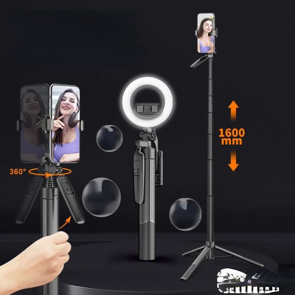 Sticks Mobile Phone Stabilising Self Timer Bar intégré Tiktok Bluetooth Remote Control Aluminium ALLIAL LIVE TRIPOD Assistance Broadcast Support