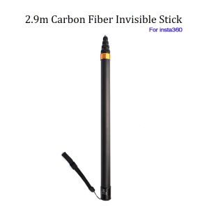 Sticks Nouveaux 0,452,9 mètres 3M Pole en fibre de carbone Stick Selfie invisible pour Insta360 One X2 x3 X / RS / R GOPRO MAX ACCESSOIRE CAMER