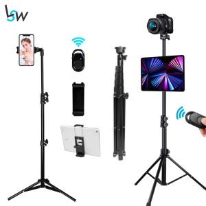 Stand de téléphone mobile Sticks Selfie Stick Stick avec télécommande Bluetooth 1/4 vis pour iPhone iPad Tablet Camet Locage Lampe