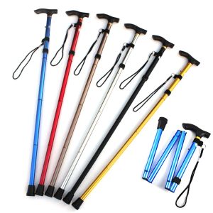 Sticks Télescopic Stick Lock rapide Trekking Pole randonnée Randonnée Autofense rétractable Sticks Nordic Walking Cane Shooting Crutch