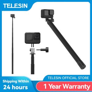 Sticks Telesin 3m de long monopode en fibre de carbone Stick Selfie pour GoPro Hero Insta360 DJI Action Action Caméra Accessoires
