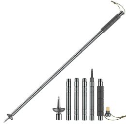 Sticks Trekking Pole de marche Sticks Multifonction Multiplice pliée bâton Camping Randonnée Stick Ultralight Aluminium Alliage Alpenstock