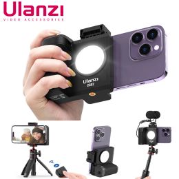 Sticks Ulanzi CG02 HANDEL Selfie Grip Fill Light Mobile Phone Antishake Selfie Booster Holder Support Bluetooth voor iPhone Android