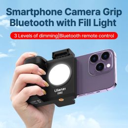 Sticks Vijim Ulanzi CG02 Smartphone Camera Grip Bluetooth avec remplissage Light CRI 95+ 15m Remote Zoom