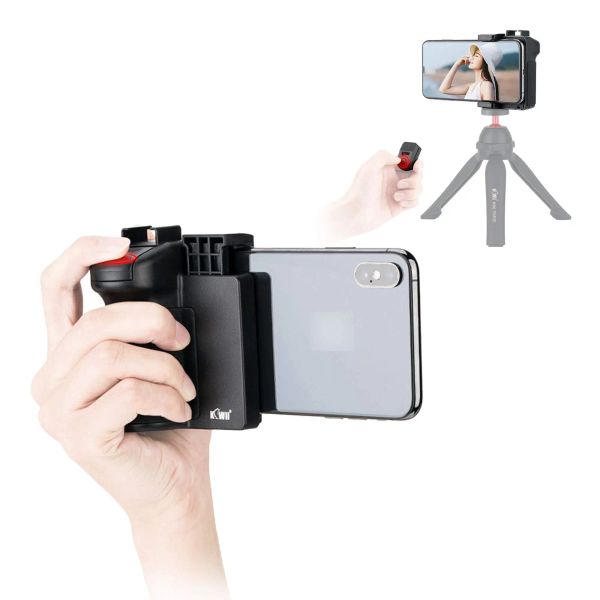 Sticks Ajuste de teléfono remoto inalámbrico Snapgrip Cámara de la cámara de iPhone con obturador 1/4 