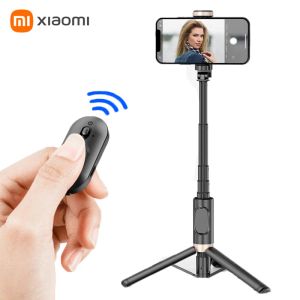 Sticks Xiaomi Téléphone Trépied étendu Bluetooth Wireless Selfie Stick Stand Stand Trépied Roldable avec Light For Light pour le smartphone Téléphone