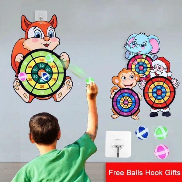 Sticky Ball Dart Board Target Juego de deportes Juguete para niños Juguetes de fiesta al aire libre Bolas Juegos de mesa educativos