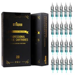 Stigmatisation 20pcs Tatouage de haute qualité Cartridge RL / RS / RM / M10.3 mm / 0,35 mm Sécurité stérilisée en bleu pour tatouage 240416