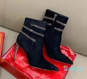 Bottines à talons aiguilles Chaussures de soirée de luxe pour femmes