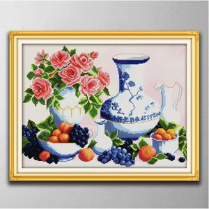 Still life DIY cross stitch Embroidery Tools Needlework sets counted print on canvas DMC 14CT 11CT cloth