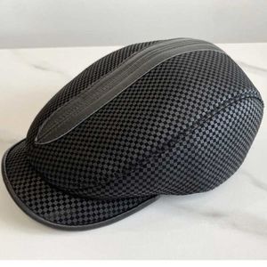 Chapeaux de rassage avare 2022 UK Mens Cuir Hat Béret hiver chaud 100% authentique papa en gros Os décontracté Q240403