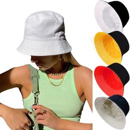 Gunstige rand hoeden 2023 vrouwen emmer hoeden zomer zonnebrandcrème panama hoed mannen soild kleur sunbonnet fedoras outdoor visser caps strand cap 230411