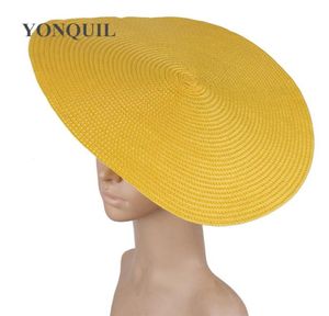 Chapeaux de rastitude avare 35 cm de grande taille pour dames fascinatrices imitation paille de paille Cassin pour femmes accessoires de cheveux de mariage bricolage 9004248