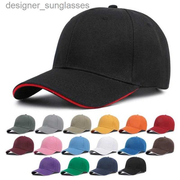 Chapeaux à bord avare Rayures à bord Ajustable Shade Outdoor Baseball C Couleur unie Protection solaire Été Hommes Papa Chapeau Peaked C golf cL231109