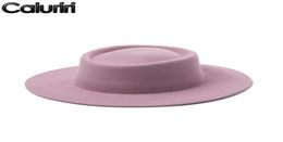 Sombreros tacones de ala calura caluriri fedora sombrero de invierno al aire libre Elegant amplia 100 mujeres temperamento rosa 4197756