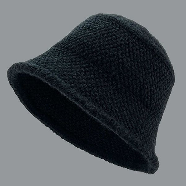 Chapeaux à bords avares Bonnets en cachemire pour femmes hiver laineux grand chapeau de seau tricoté chaud pêcheur mode bassin décontracté rose Panama 230916