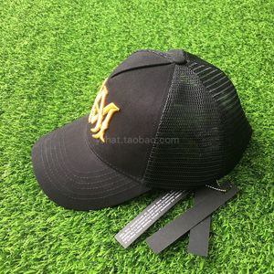 Stingy Brim Chapeaux Coton Toile Camionneur Chapeau De Mode Maille Brodé Casquette De Baseball pour Hommes D'été 2022