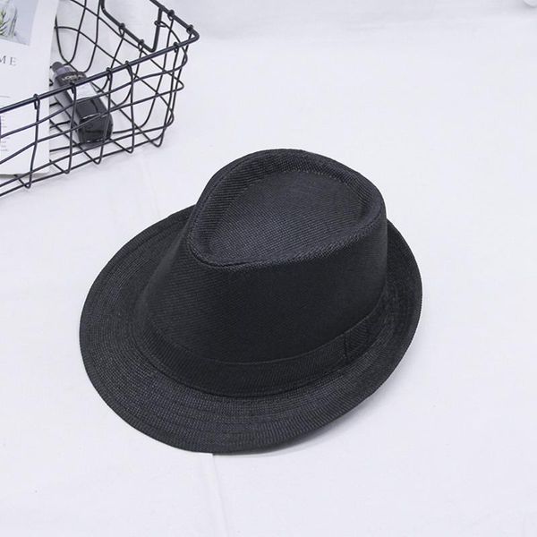 Stingy Brim Chapeaux Angleterre Classique Chapeaux Hommes Jazz Gentleman Rétro Fedoras Danse Solide Sauvage Chapeau Pliable Casquettes Accessoires