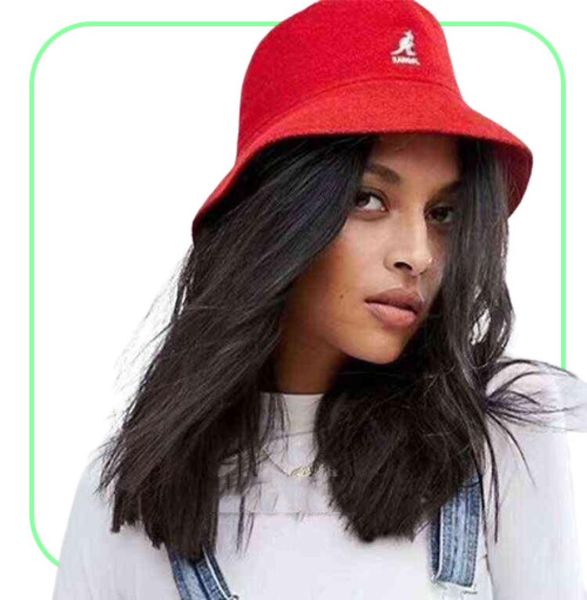 Chapeaux à bords avares Mode Kangol Kangourou Broderie Marque Chapeau De Pêcheur Dôme Serviette Femmes039S Seau Hatt Panama Lady Cap Internet Celebrity Bob 5892298