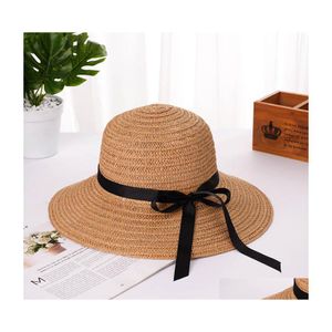 Chapéus Stingy Brim Fashion St Hat Com Corda Ajustável Embutida Dobrável Carry Beach Sun Cap Alta Qualidade Fabricantes Vendas Diretas 87 Dhu58