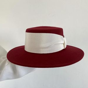 Chapeaux à bord avare mode laine feutre large Fedoras pour la fête de mariage tarte au porc chapeau haut-de-forme disquette Sombrero Mujer femmes fascinateur