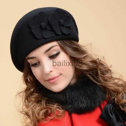 Stingy Brim Chapeaux Feutre Beau Hiver Thermique En Plein Air Dames Béret Cap Confortable Femmes Chapeau Classique pour Rencontres J230802