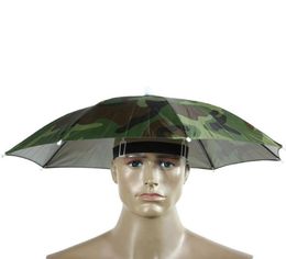 Gegroeide rand hoeden opvouwbare nieuwigheid paraplu zon hoed golf vissen camping fancy jurk multolor unisex zomer chapeau femme ete1398767