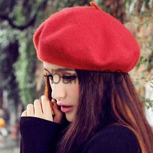 Chapeaux de bord avare CHAUD ! ! ! Nouvelle Arrivée Mode Femmes Classique Laine Feutre Chaud Français Béret Chapeau Bonnet Couleur Pure Doux Mini Cap En Gros Dropshipping J230802