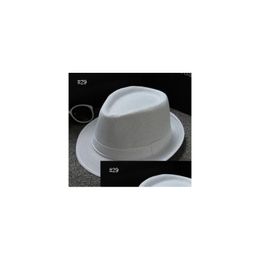 Stingy Brim Chapeaux Hommes Femmes Coton / Lin St Doux Fedora Panama Casquettes Extérieures 28 Couleurs Choisissez Drop Delivery Accessoires De Mode Foulards Dhexi