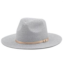 Chapeaux avares Brim Printemps Summer Beach Hat St Femmes Hommes Large Brim Chapeaux Femme Homme Jazz Panama Top Cap Femme Mâle Outdoor Casual Caps Sun Dhkxu